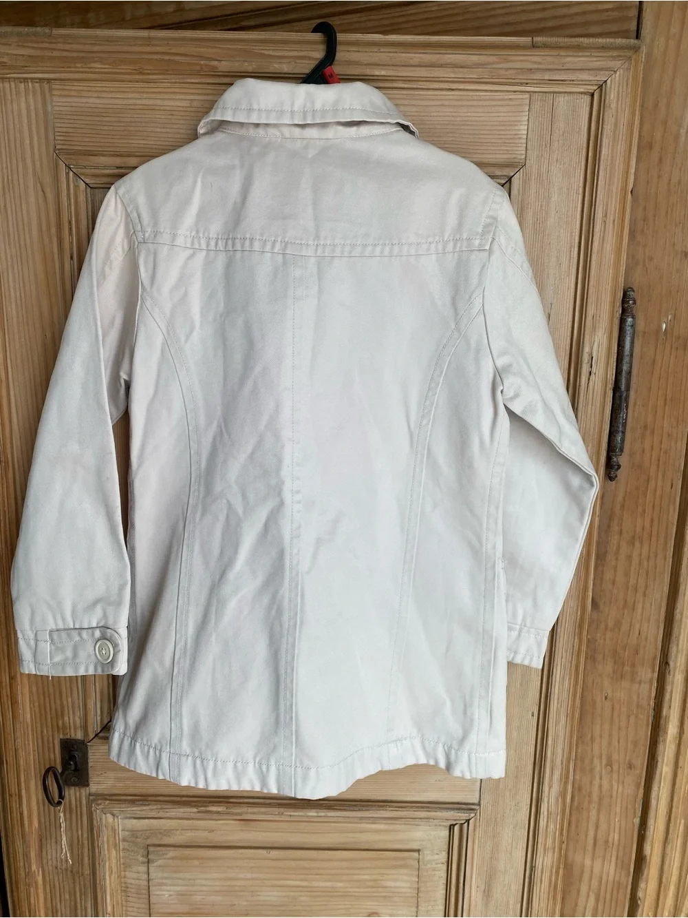 083–GAP Kids Cream Button-Up Cotton Pea Coat